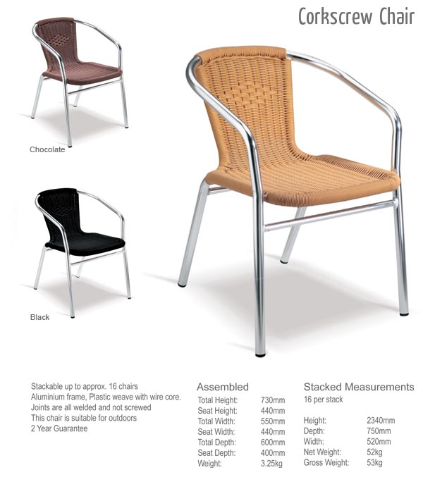 corkscrew chair